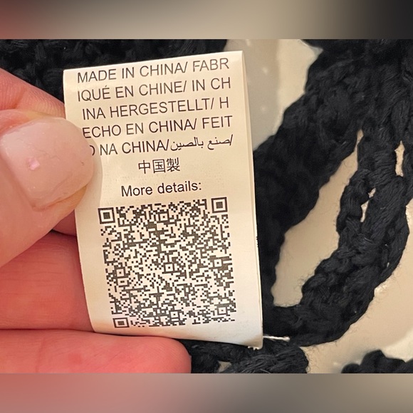 SHEIN Women’s  Black Crochet Fringe 60's Hippie Clothes Top Size S‎ - Picture 7 of 7